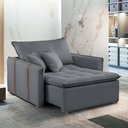 Ver imagem 2 de Poltrona Cama em Madeira Eucalipto 110 cm Detroid Yescasa Veludo 