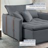 Poltrona Cama em Madeira Eucalipto 110 cm Detroid Yescasa Veludo  - 7