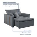 Ver imagem 2 de Poltrona Cama em Madeira Eucalipto 110 cm Detroid Yescasa Veludo