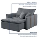 Ver imagem 7 de Poltrona Cama em Madeira Eucalipto 110 cm Detroid Yescasa Veludo 