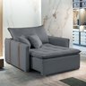 Poltrona Cama em Madeira Eucalipto 110 cm Detroid Yescasa Veludo  - 1