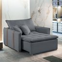 Ver imagem 1 de Poltrona Cama em Madeira Eucalipto 110 cm Detroid Yescasa Veludo