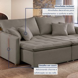 Sofá Cama em Madeira Eucalipto 200cm Detroid Yescasa Veludo   - 7