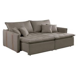 Sofá Cama em Madeira Eucalipto 200cm Detroid Yescasa Veludo   - 12