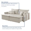 Ver imagem 5 de Sofá Cama em Madeira Eucalipto 200cm Detroid Yescasa Veludo  