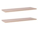 Ver imagem 1 de Kit com 2 Prateleiras 60 X 10cm Suporte Invisivel Cor Carvalho Treviso (madeira Clara)