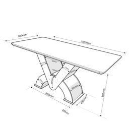 Conjunto Sala de Jantar Mesa Retangular Novita com 6 Cadeiras Iza - 3