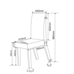 Conjunto Sala de Jantar Mesa Retangular Novita com 6 Cadeiras Iza - 4