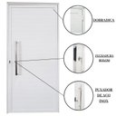 Ver imagem 4 de Porta Lambril de Alumínio Direita 210 X 80cm com Puxador Linha Veneza Esquadrias Bergamo