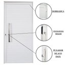 Ver imagem 4 de Porta Lambril de Alumínio 210 X 80cm com Puxador Linha Veneza Esquadrias Bergamo Abertura Direita