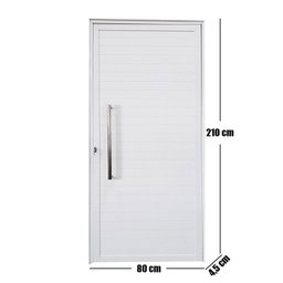 Porta Lambril de Alumínio Direita 210 x 80cm com Puxador Linha Veneza Esquadrias Bergamo - 3