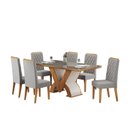 Ver imagem 2 de Conjunto Sala de Jantar Mesa Retangular Novita com 6 Cadeiras Iza