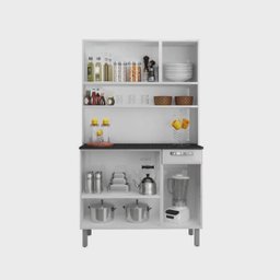 Kit de Cozinha Rose Compacta 6 Portas 1 Gaveta - Itatiaia: Branco - 3 Kit de Cozinha Rose Compacta 6 Portas 1 Gaveta - Itatiaia: Branco - 3