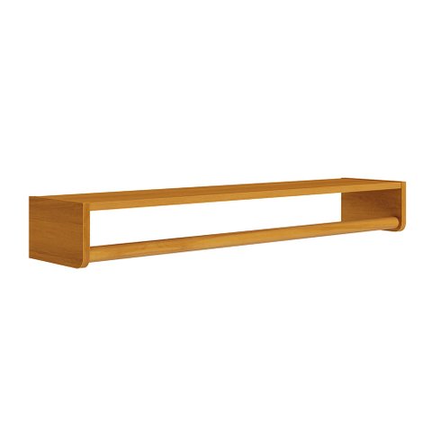 Prateleira Theo com Cabideiro Savana e Madeira - 93cmx20cmx13cm Abra Cadabra