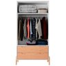 Kit Roupeiro 2 Portas E Comoda Branco Pinus Hec Branco Pinus - 4