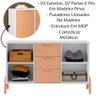 Kit Roupeiro 2 Portas E Comoda Branco Pinus Hec Branco Pinus - 5