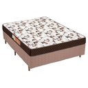 Ver imagem 1 de Cama Box Casal: Colchão Espuma Polar D28 Pérola + Base CRC Rústico Clean(138x188)