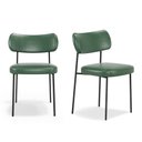 Ver imagem 1 de Kit 2 Cadeiras Stela Sala de Jantar Couro Sintetíco Verde - Belliv Decor