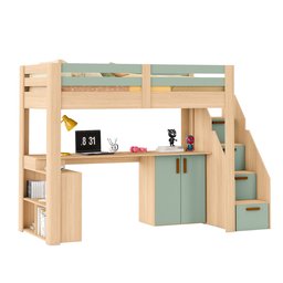 Cama Alta Infantil/Juvenil Star Plus Office Multifuncional Casatema - 9