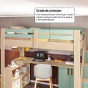 Ver mais imagens de Cama Alta Infantil/Juvenil Star Plus Office Multifuncional Casatema MadeiraOriginals