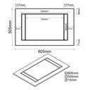 Ver mais imagens de Kit Armário Aéreo e Balcão para Cooktop de Cozinha 02 Portas Diana Preto e Cinza 80 cm - D’Rossio