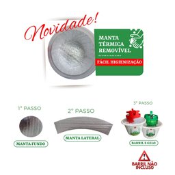 Porta Barril 5l À Gelo Térmico P/ Barril 5l Heineken ou Budweiser - Branco - 3
