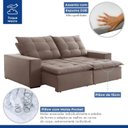 Ver imagem 5 de Sofá 4 Lugares Retrátil e Reclinável Super Pilow 200cm Paris Veludo  