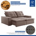 Ver imagem 6 de Sofá 4 Lugares Retrátil e Reclinável Super Pilow 200cm Paris Veludo  