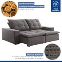 Ver imagem 6 de Sofá 4 Lugares Retrátil e Reclinável Super Pilow 200cm Paris Veludo 