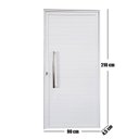 Ver imagem 3 de Porta Lambril de Alumínio 210 x 90cm com Puxador Linha Veneza Esquadrias Bergamo Abertura Esquerda Branco