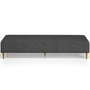 Ver imagem 3 de Puff Decorativo Sala de Estar Bali W01 Pés Palito 210x60cm Linho Cinza Escuro - Lyam Decor