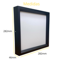 Ver imagem 2 de Kit 2 Painel Led Recuado Sobrepor 24w Plafon Quadrado Bivolt - Preto - Branco Neutro 4000k - 110v/22