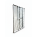 Ver imagem 2 de Porta Balcão 3 Folhas Móveis Aluminio Branco com Fechadura 2,10x1,20 Linha 25