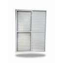 Ver imagem 5 de Porta Balcão 3 Folhas Móveis Aluminio Branco com Fechadura 2,10x1,20 Linha 25