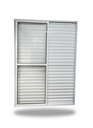 Ver imagem 5 de Porta Balcão 3 Folhas Móveis Aluminio Branco com Fechadura 2,10x1,20 Linha 25