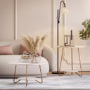 Ver imagem 2 de Conjunto 2 Mesa de Centro e Apoio Liz Sala Moderno Off White