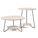 Ver imagem 1 de Conjunto 2 Mesa de Centro e Apoio Liz Sala Moderno Off White