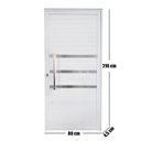 Ver imagem 4 de Porta Lambril de Alumínio 210 X 80cm com Friso Linha Veneza Esquadrias Bergamo Abertura Direita