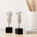 Ver imagem 2 de Escultura Decorativa Corpo Feminino em Poliresina Branco 28x7 Cm M02 - D'Rossi