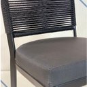 Ver imagem 5 de Kit 6 Cadeiras Alumínio Corda Sintética Assento Estofado Preto