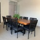 Ver imagem 3 de Kit 6 Cadeiras Alumínio Corda Sintética Assento Estofado Preto