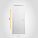 Ver imagem 3 de Porta de Giro em Pvc Interna Direita 210cm X 90cm X 6cm Multilit