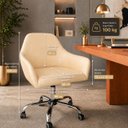 Ver imagem 6 de Poltrona Giratória Diamante Corino Base Cromada Regulagem de Altura Escritório Recepçãohome Office