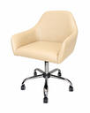 Ver imagem 3 de Poltrona Giratória Diamante Corino Base Cromada Regulagem de Altura Escritório Recepçãohome Office