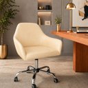Ver imagem 1 de Poltrona Giratória Diamante Corino Base Cromada Regulagem de Altura Escritório Recepçãohome Office
