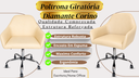 Ver imagem 7 de Poltrona Giratória Diamante Corino Base Cromada Regulagem de Altura Escritório Recepçãohome Office