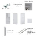 Ver imagem 3 de Guarda Roupa Modulado Solteiro de Canto com Escrivaninha Alpes Luciane M04 - Branco