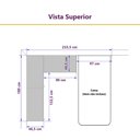 Ver imagem 4 de Guarda Roupa Dormitório Modulado Alpes Solteiro Canto c/ Bancada de Estudo - Roupeiro Luciane M04:Br