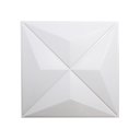 Ver imagem 2 de Kit 25 Placas Revestimento de Parede PVC 3d Alto Relevo Estrelar Branco