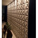 Ver imagem 6 de Kit 25 Placas Revestimento de Parede PVC 3d Alto Relevo Estrelar Branco